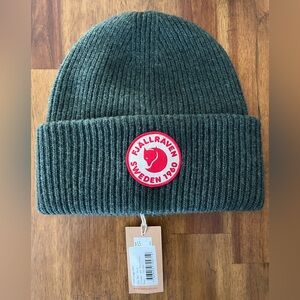 Fjallraven Green Ribbed Beanie